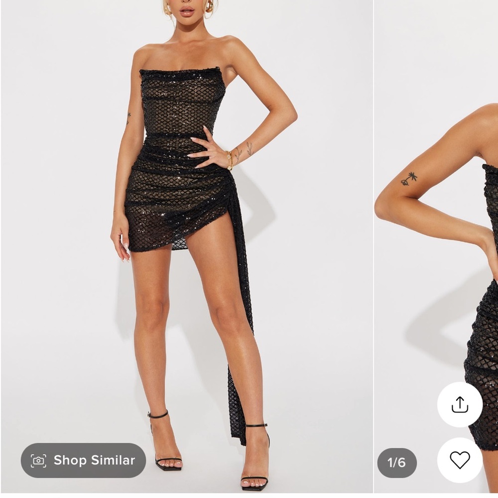 Draped Sequin Mini